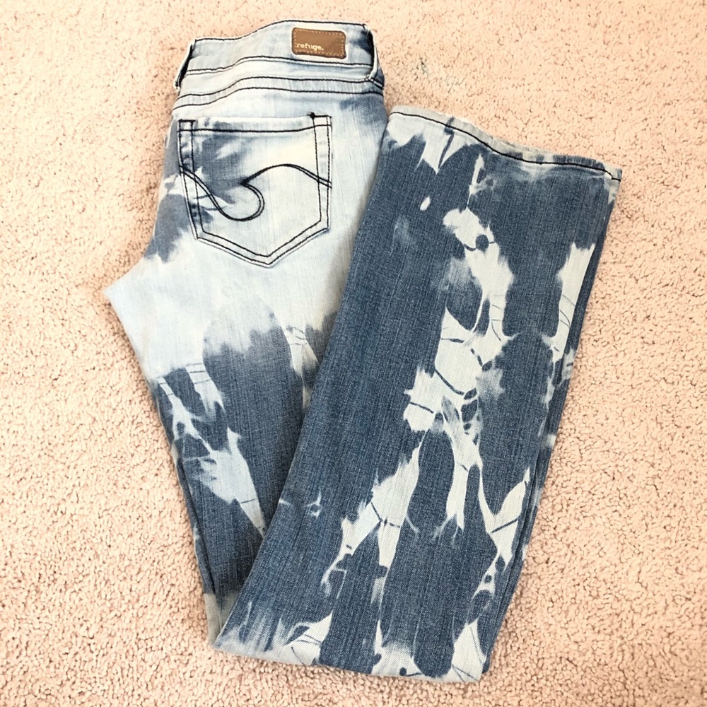 Refuge Bootcut Sz 3 Tie Dye Bleached Jeans